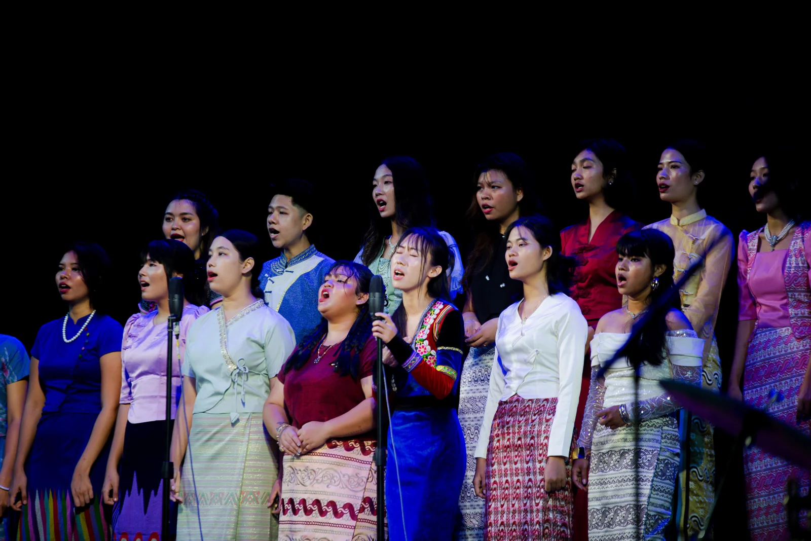 Myanmar Music Festival choir singing together on stage